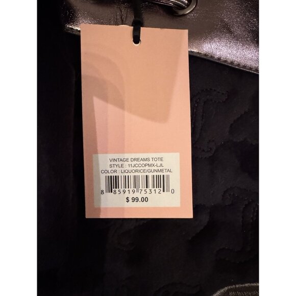 Juicy Couture Daydreamer 'Vintage Dreams' Tote Bag Black Liquorice/ Gunmetal NWT - Picture 5 of 9